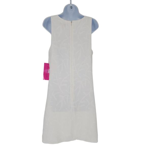 Betsey Johnson White Textured Sleeveless A-Line Dress Size 10 NWT - Picture 3 of 11